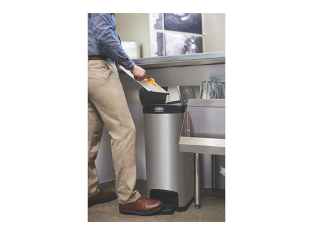 Rubbermaid Collecteur à pédale Slim Jim, 50 litres, noir