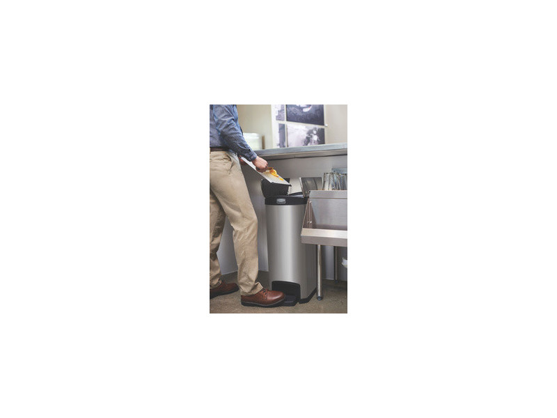 Rubbermaid Collecteur à pédale Slim Jim, 50 litres, noir