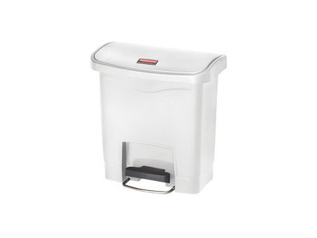 Rubbermaid Collecteur à pédale Slim Jim, 15 litres, beige