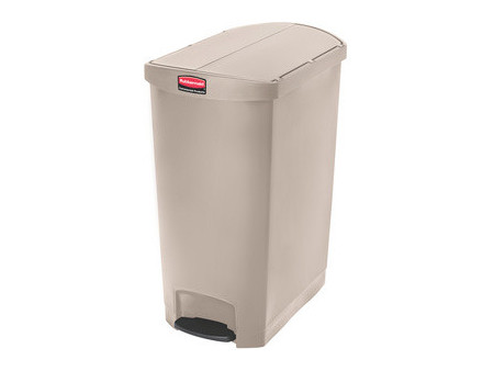 Rubbermaid Collecteur à pédale Slim Jim, 90 litres, beige