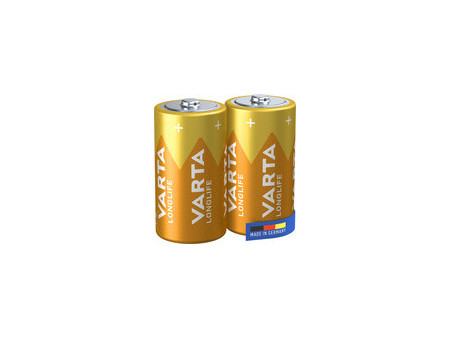 VARTA Pile alcaline Longlife, Mono (D), blister de 4
