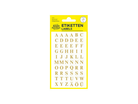 AVERY Zweckform Etiquettes alphabétiques, A-Z, or