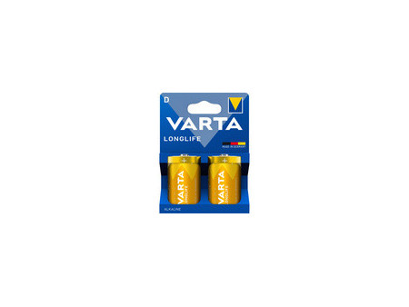 VARTA Pile alcaline Longlife, Mono (D), blister de 4