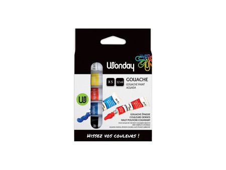 Wonday Gouache en tube, blister de 12 tubes de 12 ml