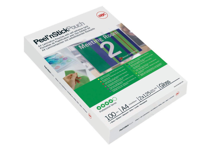 GBC Pochette de plastification Peel'nStickPouch, format A4
