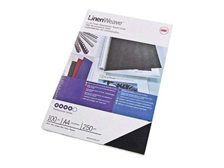 GBC Couverture de reliure aspect toilé, A4, 250 g/m2