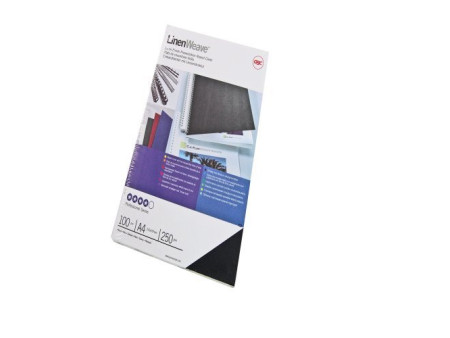 GBC Couverture de reliure aspect toilé, A4, 250 g/m2
