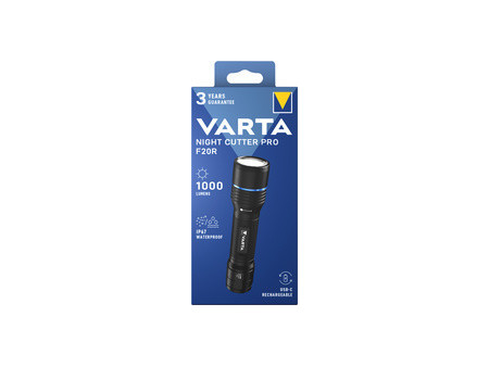 VARTA Lampe de poche premium 'NIGHT CUTTER PRO F20R', noir