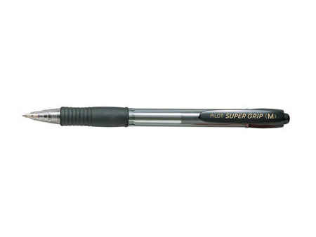 PILOT Stylo à bille rétractable SUPER GRIP M, noir