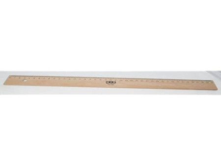 M+R Règle en bois, 400 mm, hêtre, avec insert métallique