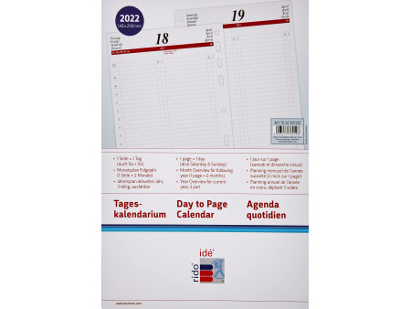 rido idé Calendrier pour agenda 'Calendrier journalier' 2026