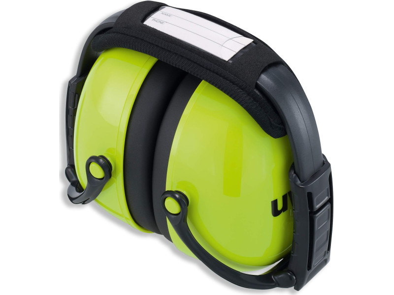uvex Coquille anti-bruit K2, pliable, vert fluo