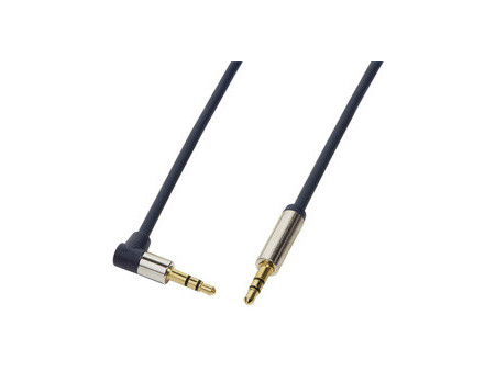 LogiLink Câble audio, 2 x jack mâle 3,5 mm, 0,5 m, coudé