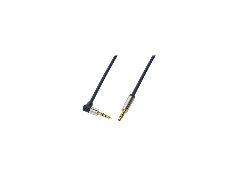 LogiLink Câble audio, 2 x jack mâle 3,5 mm, 0,5 m, coudé
