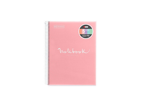 MIQUELRIUS Cahier à spirale 'Notebook EMOTIONS', A5, rose