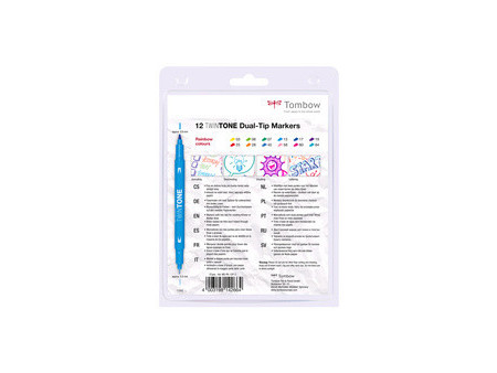 Tombow Feutre double pointe 'TwinTone' Rainbow, set de 12