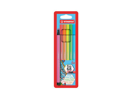 STABILO Feutre Pen 68, étui en carton de 6