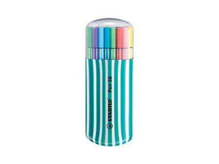STABILO Feutre Pen 68, zebrui de 20, turquoise