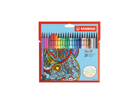 STABILO Feutre Pen 68, étui en plastique de 6
