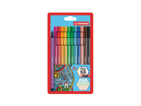 STABILO Feutre Pen 68, étui en carton de 10