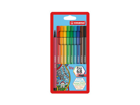 STABILO Feutre Pen 68, étui en carton de 10