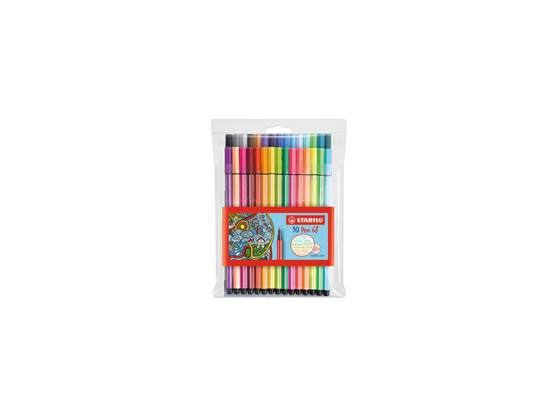 STABILO Feutre Pen 68, étui en plastique de 20