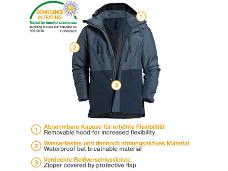 uvex Veste d'intempéries suXXeed, 5XL, bleu nuit