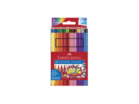 FABER-CASTELL Stylo feutre GRIP COLOUR MARKER, étui de 30