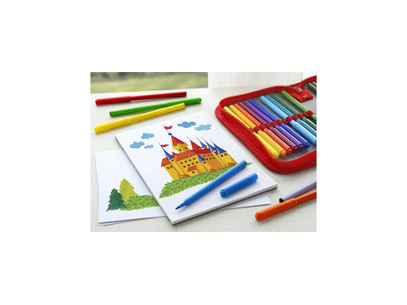 FABER-CASTELL Feutre CASTLE, étui carton de 24 pièces