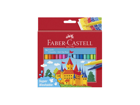 FABER-CASTELL Feutre CASTLE, étui carton de 24 pièces