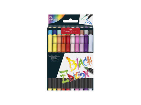 FABER-CASTELL Feutre Black Edition, étui de 20