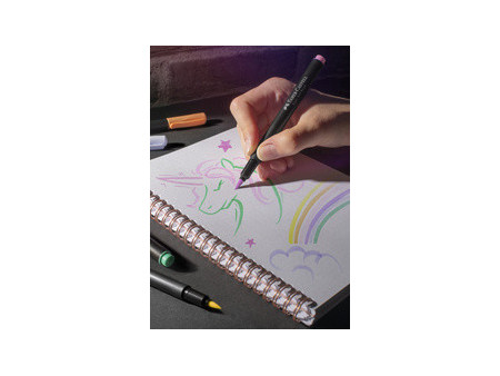 FABER-CASTELL Feutre Black Edition pastel, étui de 6