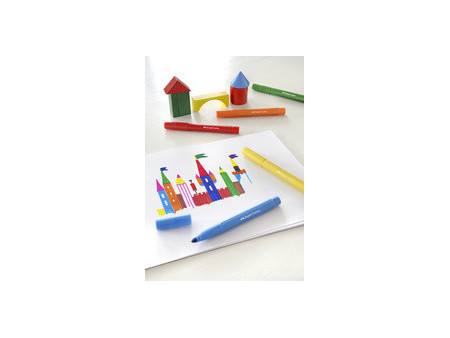 FABER-CASTELL Feutre JUMBO Superwashable, étui de 24