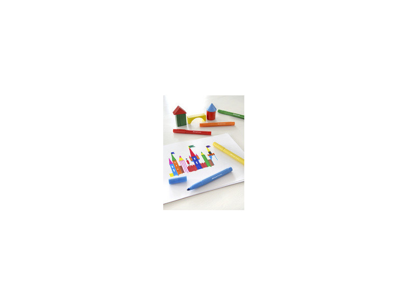 FABER-CASTELL Feutre JUMBO Superwashable, étui de 24