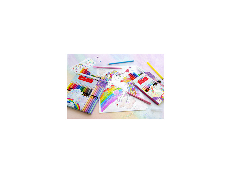 FABER-CASTELL Feutre licorne, étui carton 18+6
