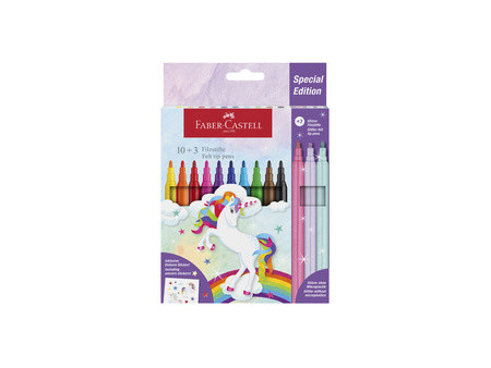 FABER-CASTELL Feutre licorne, étui carton 18+6