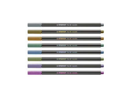 STABILO Feutre Pen 68 metallic, présentoir de 60