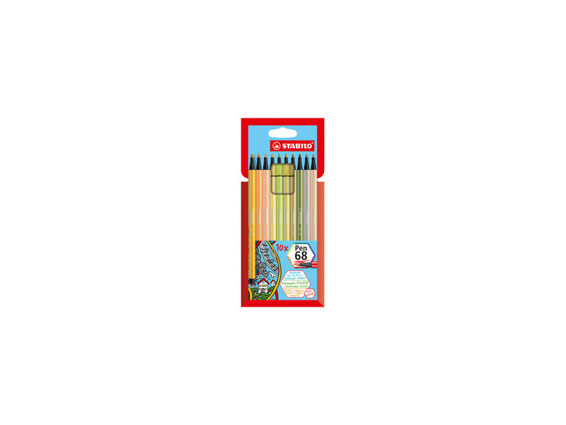 STABILO Feutre de coloriage Pen 68, étui carton de 18