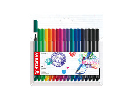 STABILO Stylo-feutre pointMax, étui carton de 15