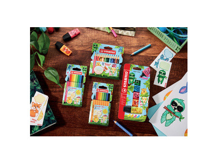 STABILO Feutre Pen 68 Mini Animal Vibes, étui de 8