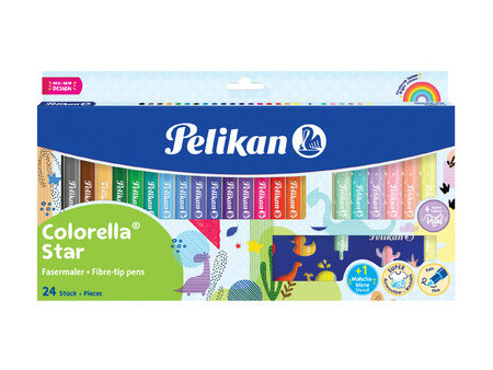 Pelikan Feutre colorella star, étui carton 18+6