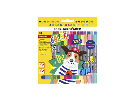 EBERHARD FABER Feutre double COLORI, étui carton de 10