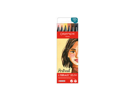 CARAN D'ACHE Feutre FIBRALO Brush MANGA, set de 6