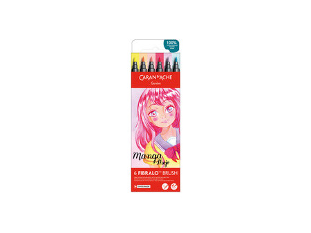 CARAN D'ACHE Feutre FIBRALO Brush PORTRAIT, set de 6