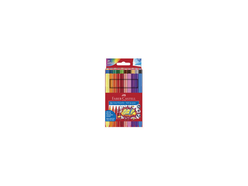FABER-CASTELL Stylo feutre GRIP COLOUR MARKER, étui de 10