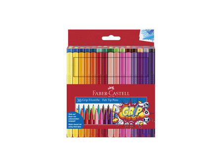 FABER-CASTELL Stylo feutre GRIP COLOUR MARKER, étui de 10