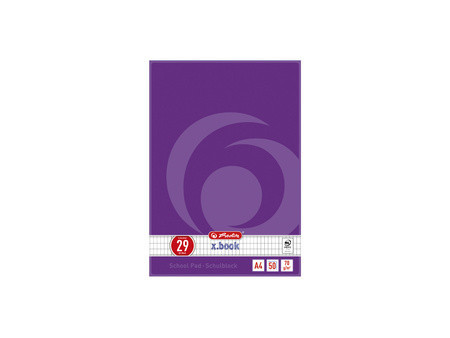 herlitz Bloc de cours x.book, A4, réglure 26 / quadrillé