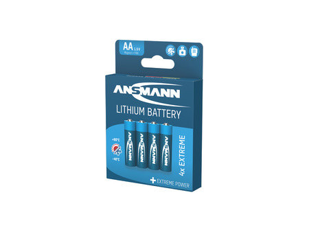 ANSMANN Pile EXTREME LITHIUM, Mignon AA, blister de 4