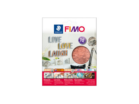 FIMO Métal en feuilles, 10 feuilles, argent