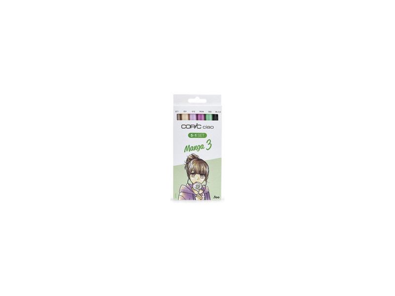 COPIC Kit de marqueurs ciao 5+1 Set, Manga 3